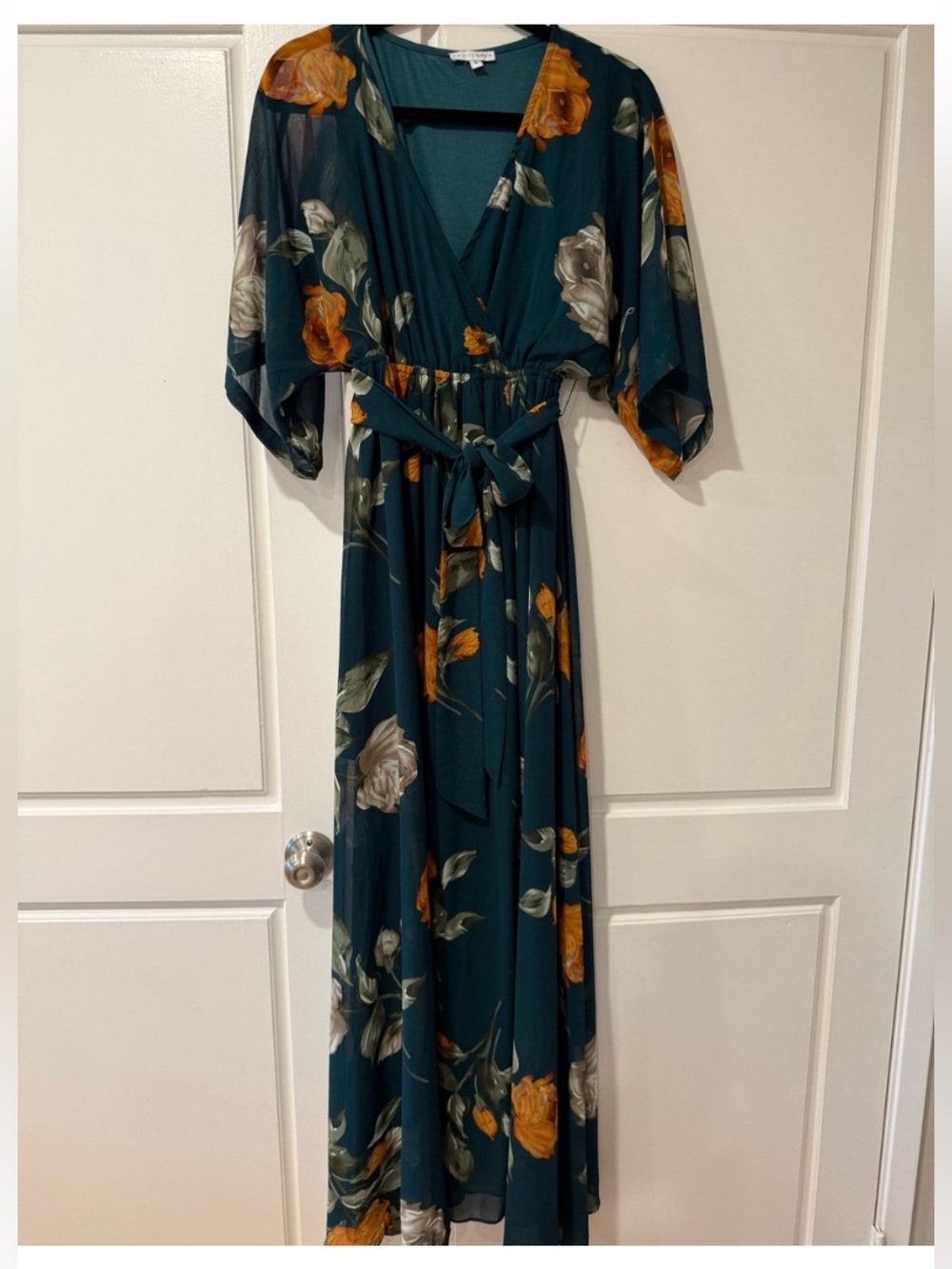 Baltic Born Kia Kimono Flora Dress in Emerald Size Small